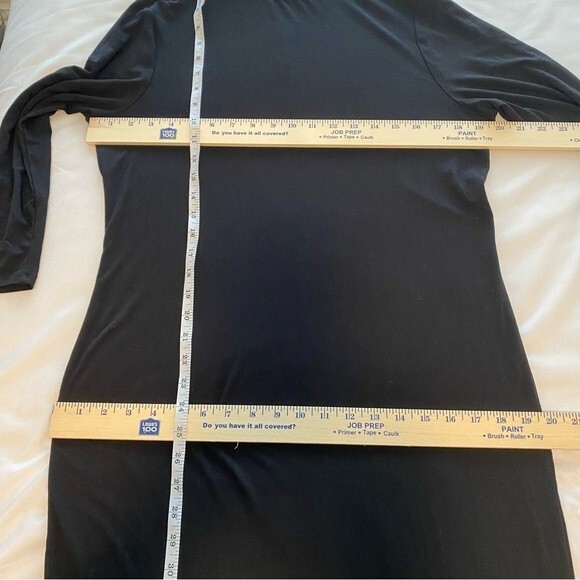 NWT  Torrid Midi Sheath Black Luxury Fabric Cowl Neck Size 12 - Picture 7 of 9